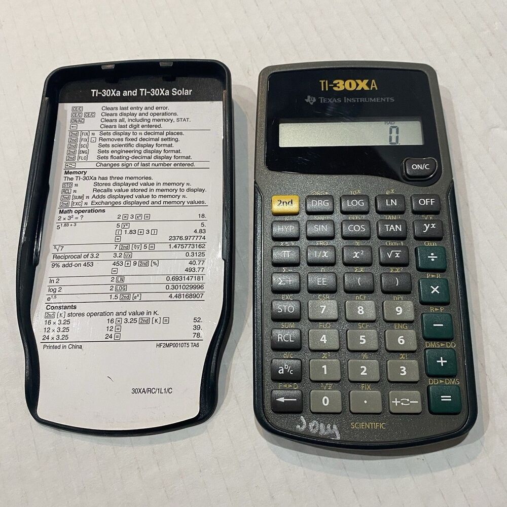 TEXAS INSTRUMENTS TI-30XA SCIENTIFIC CALCULATOR SOLAR - TESTED AND WORKS GREAT
